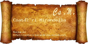 Csatári Mirandella névjegykártya